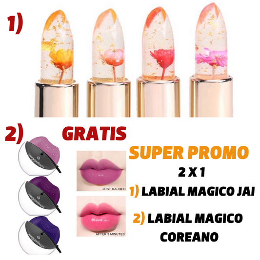 BÁLSAMO LABIAL MÁGICO KOREAN™ | KIT 2x1 UND⭐⭐⭐⭐⭐