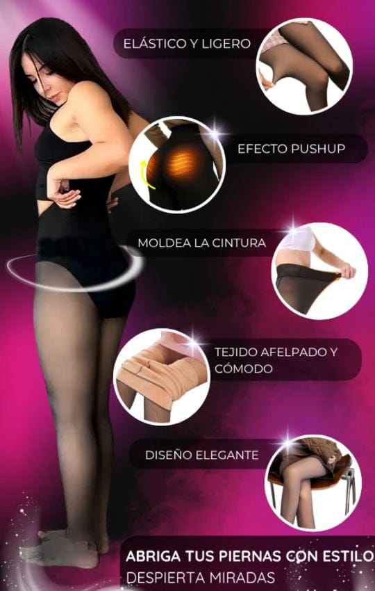 Medias Pantys PUSH UP Efecto Piel – CON POLAR
