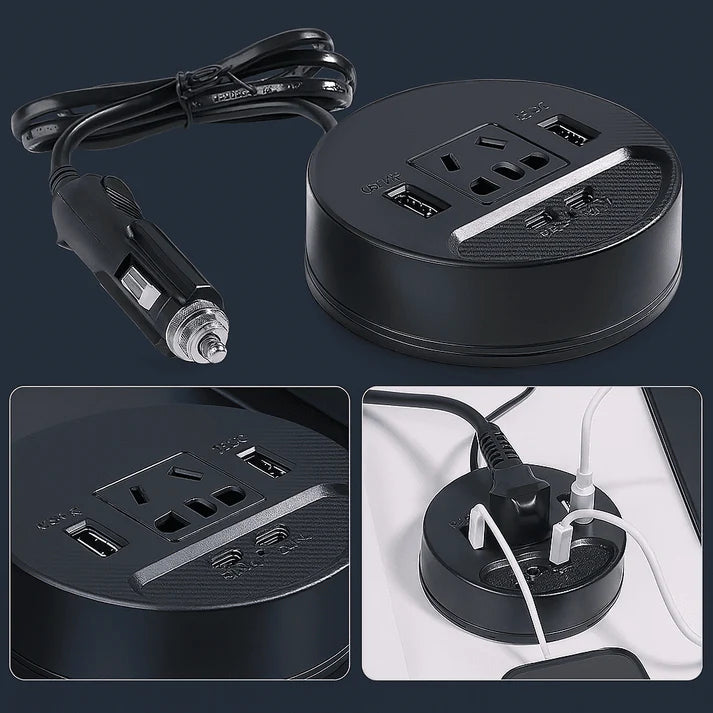 Inversor de corriente para vehículo 12V / 24V a 220V